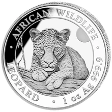 Moneda de plata de 1 oz con leopardo africano de 2026