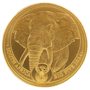 Moneda los Cinco Grandes Elefante de Oro de 1 oz 2024