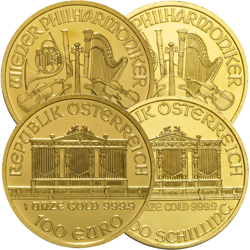 Moneda Filarmónica Viena de Oro de 1 oz (de Nuestra Elección)