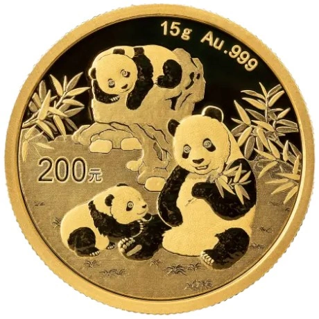 Moneda Panda Chino de Oro de 15 g 2025