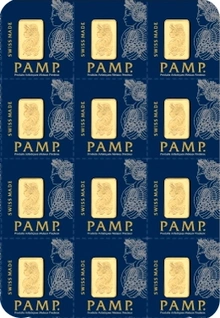 Paquete de Lingotes PAMP Multigramo de 12 g de Oro