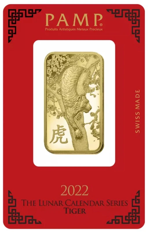 PAMP 1oz 2022 Year of the Tiger Gold Bar