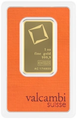 Lingote de Oro de 1 oz Valcambi