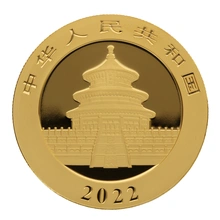 Moneda Panda Chino de Oro de 30 g 2022