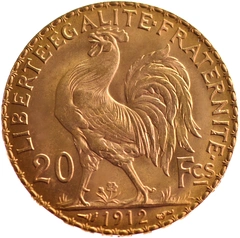 Moneda 20 Francos Franceses Gallo Marianne