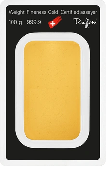Lingote de Oro de 100 g Argor-Heraeus