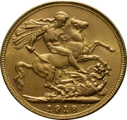 Moneda Soberano de Oro 1918 Jorge V (i)