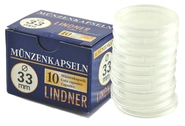 Caja de 10 Cápsulas Lindner - Monedas de Oro de 1 oz 33 mm