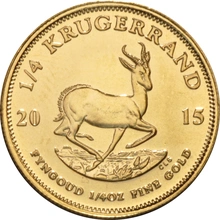 Moneda Krugerrand de 1/4 oz de Oro 2015
