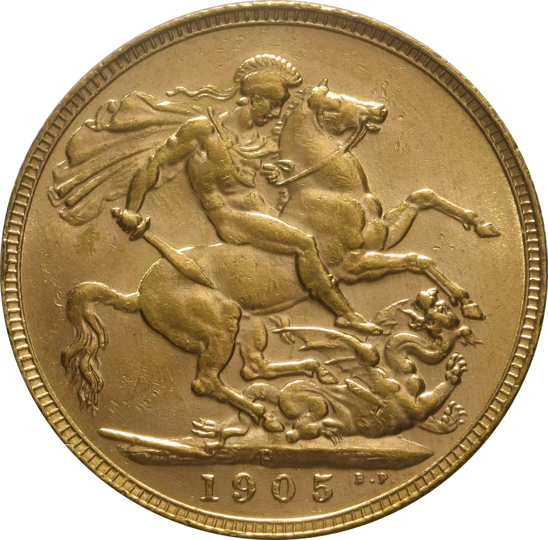 Moneda Soberano de Oro 1905 Eduardo VII (P)