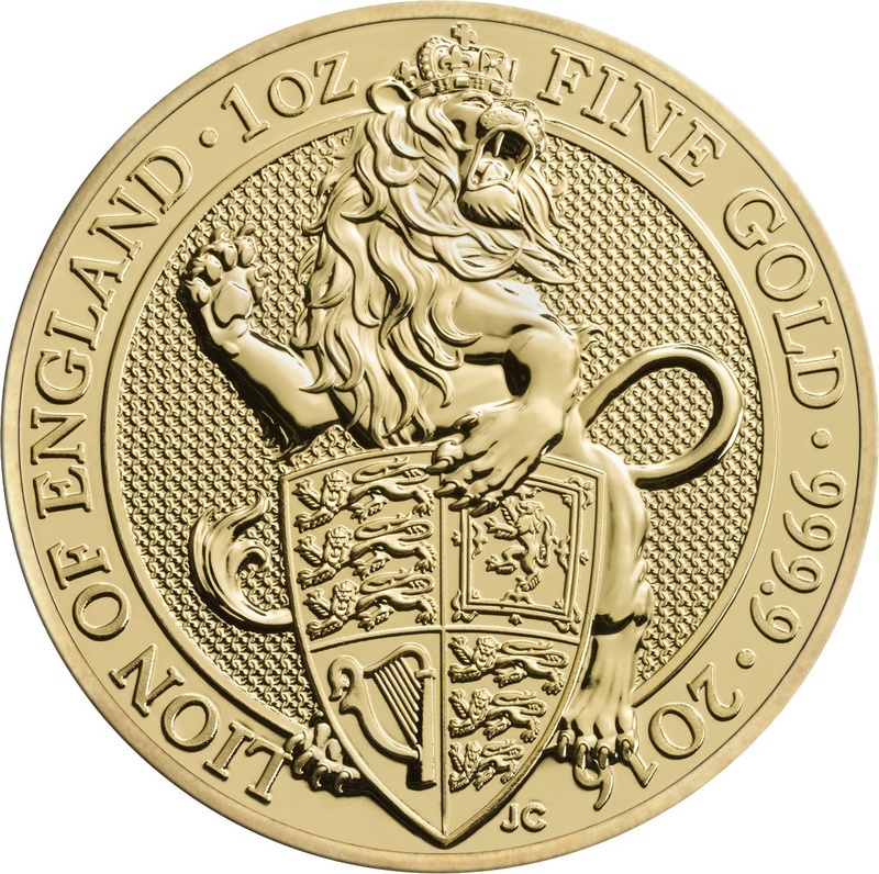El León de Inglaterra, 1oz de Oro - Bestias de la Reina