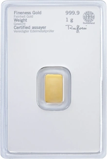 Lingote de Oro de 1 g Heraeus