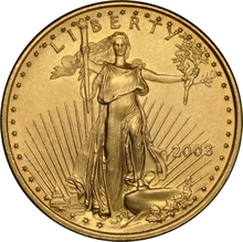 Moneda American Eagle de Oro de 1/4 oz 2003