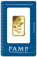 Lingote de Oro de 1/2 oz PAMP Rosa