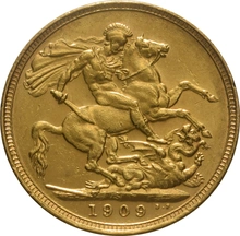 Moneda Soberano de Oro 1909 Eduardo VII (S)