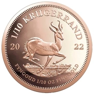 Moneda Krugerrand de 1/10 oz de Oro 2022