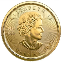 Maple Leaf Canadiense de 1/10 oz de Oro 2023
