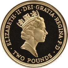 Moneda Soberano Doble de Oro Proof 1986