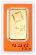Lingote Valcambi 100g de oro