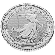 Moneda Britannia de Platina de Décimo de Onza 2025