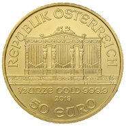 Moneda Filarmónica Viena de Oro de 1/2 oz 2019