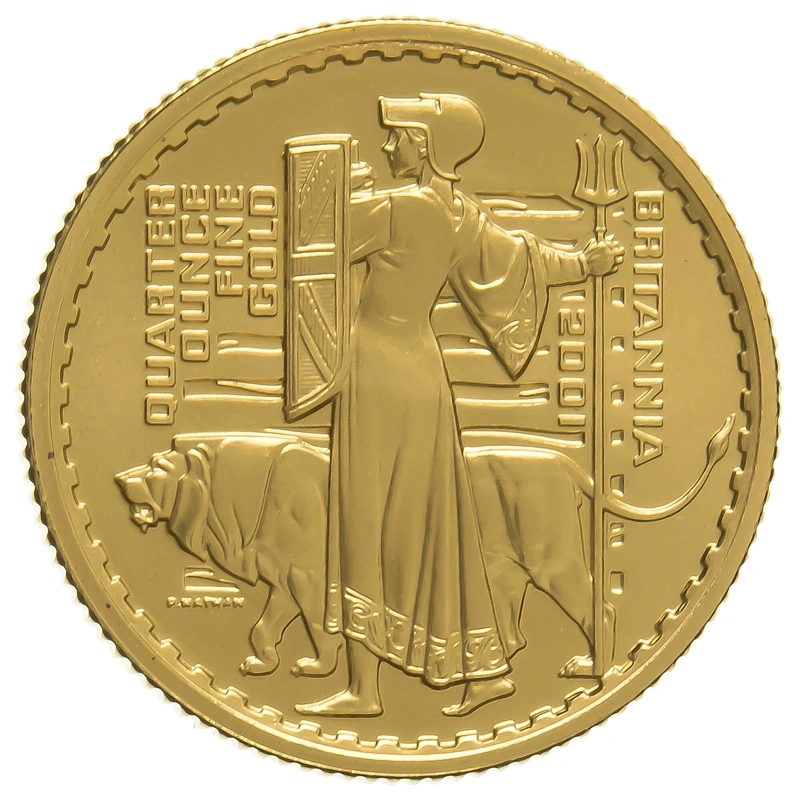 Moneda Britannia de Oro de 1/4 oz Proof 2001