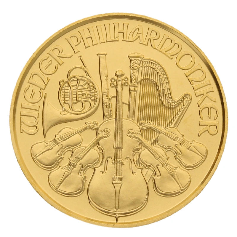 Moneda Filarmónica Viena de Oro de 1/10 oz 2022
