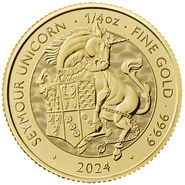 Moneda Oro 1/4oz Unicornio de Seymour - Bestias Tudor 2024