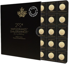 MapleGram 25 monedas de Oro de 1 gramo 2024