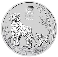 Moneda 2022 Perth Mint Year of the Tiger 1 oz Silver Coin