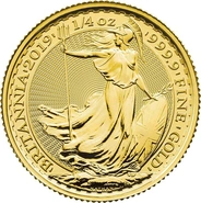 Moneda Britannia de Oro de 1/4 oz 2019