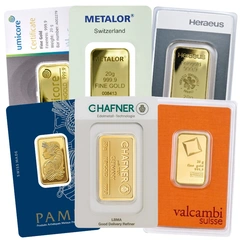 Lingote de Oro de 20 g Nuevo (de Nuestra Elección)
