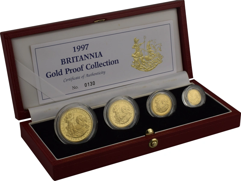 Juego de 4 Britannias Proof 1997 (en Caja Original)