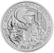 Moneda Britannia & Liberty de Plata de 1 oz 2024