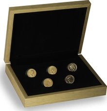 Caja de Regalo - Monedas 5 x Soberanos de oro