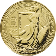 Britannia de 1oz de Oro (Borde Oriental) 2018