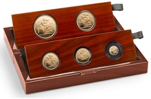 Juego de 5 Soberanos Proof 2014 en Caja Original