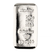 Lingote de Plata de 250 g Metalor