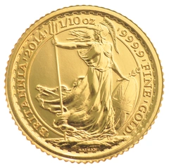 Moneda Britannia de Oro de 1/10 oz 2014