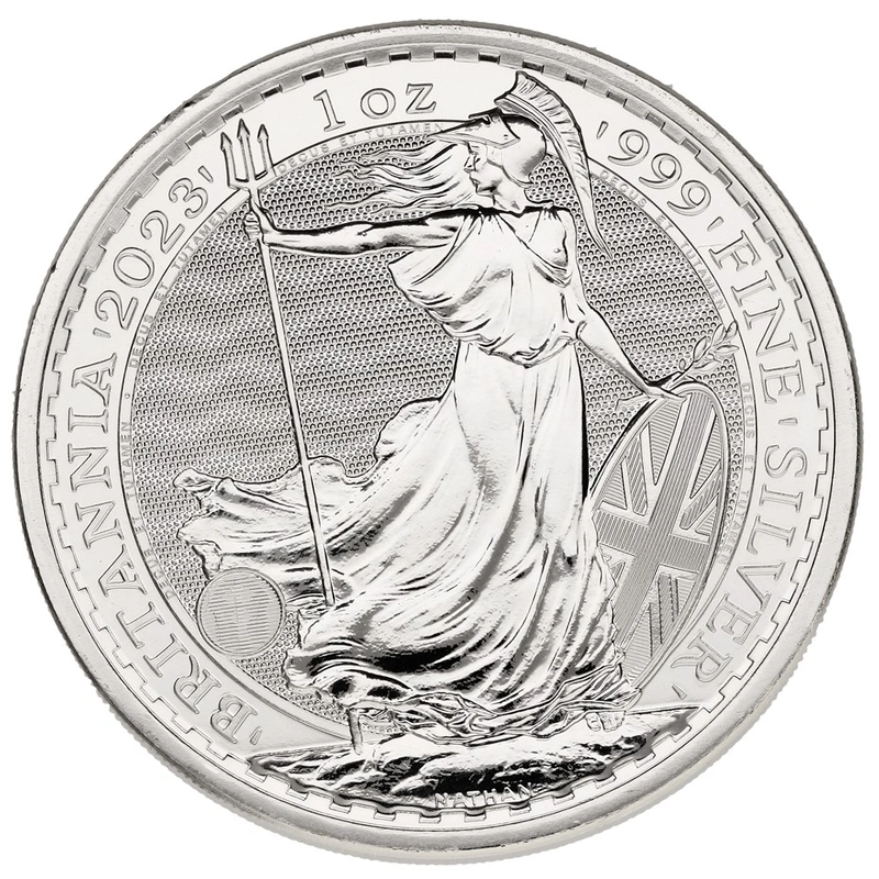 Moneda Britannia de Plata de 1 oz 2023 Isabel II