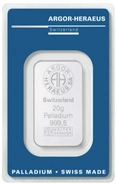 Lingote de Paladio de 20 g Argor-Heraeus