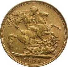 Soberano de Oro 1908 - Eduardo VII (S)