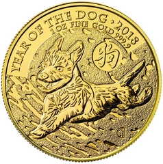 Royal Mint 1 oz de Oro - 2018 Año del Perro