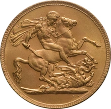 Moneda Soberano de Oro Jorge V en Cajita de Regalo