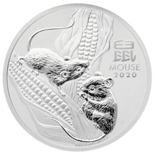 Moneda Perth Mint Calendario Lunar de Plata de 1 oz 2020 Año del Ratón