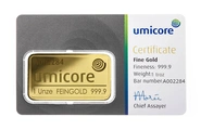 Lingote de Oro de 1 oz Umicore