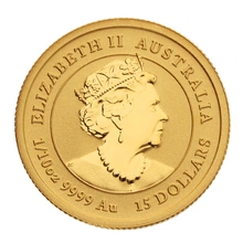 Moneda Perth Mint Calendario Lunar de Oro de 1/10 oz Año del Tigre 2022