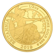 Moneda Britannia de Oro de 1/2 oz Proof 2019