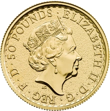 Moneda Britannia de Oro de 1/2 oz 2017