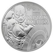 Moneda Capitán América 1 oz de Plata 2019